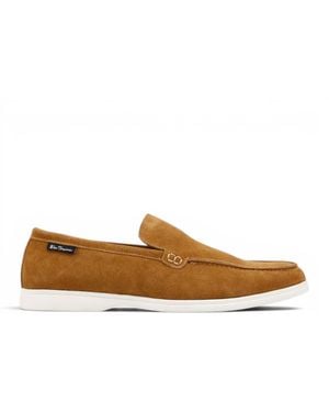 Ben Sherman Tan Suede Leather Loafer Shoes - Brown