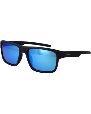 Polaroid Black Plastic Sunglasses - Blue
