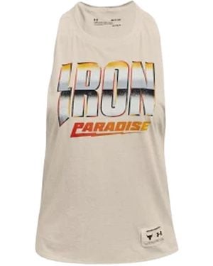 Under Armour Project Rock Iron Tank Top - Natural