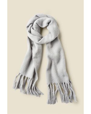 Sosandar Ultra Soft Oversized Scarf Knit - White