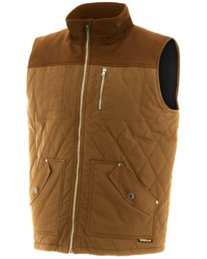 Caterpillar Waxed Sleeveless Vest - Brown