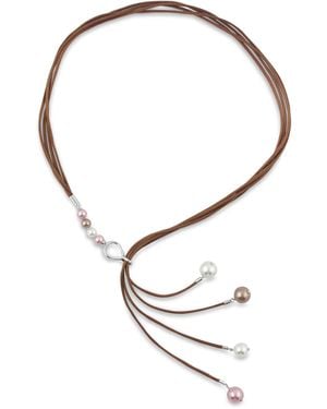 Perlas Mallorca Alcudia D9-2kpk-7xyi Verstelbare Parelketting Voor Vrouwen - Metallic
