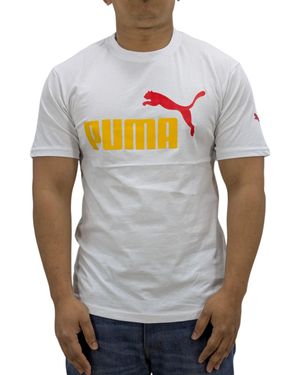 PUMA T Shirt Essentials Logo Crew Neck Pullover Short Sleeve Casual Cotton - Grey