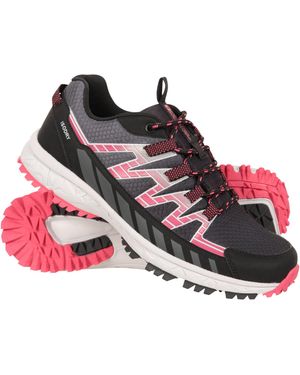 Mountain Warehouse 'Lakeside Trail' Walking Shoes Waterproof Sports Trainers - Red