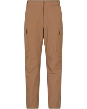 Mountain Warehouse 'Beacon' Fleece Lined Softshell Trouser Windproof Water Resistant Trousers - Brown