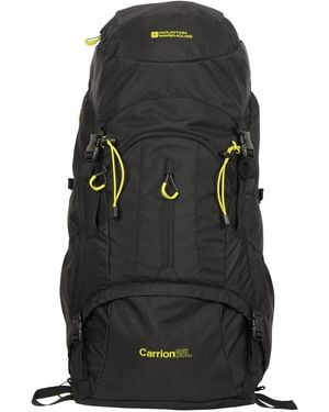 Mountain Warehouse 'Carrion' 65L Rucksack Waterproof Adjustable Strap Backpack With Rain Cover - Black