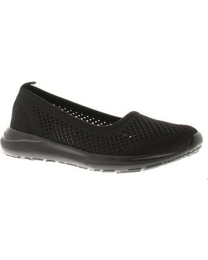 Platino Flat Shoes Ballet Flats Court Shoes Skill Slip On Textile - Black