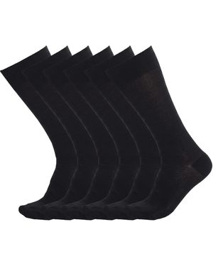 Pro Socks 6 Pairs Executive Cotton High-Top Seamless S15100 - Black