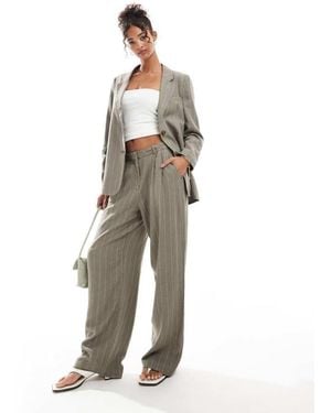 Vero Moda Linen Touch Pleat Front Trouser Co-Ord - Natural