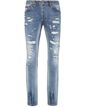 Philipp Plein Fresh Air Cotton Clothing Trousers - Blue