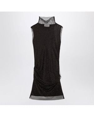 Max Mara Mesh Mini Dress By Viscose - Black