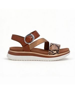 Remonte D1J64 Ankle Strap Sandals Leather - Brown