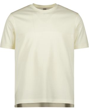 Mercery Lacer Micro Stitch Split T-Shirt - White