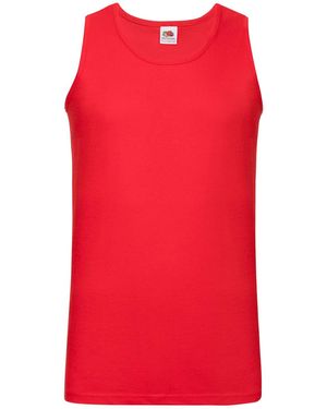 Fruit Of The Loom Adult Valueweight Athletic Tank Top Cotton - Red