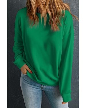 Azura Exchange Ontspannen Pasvorm Crew Neck Sweatshirt - Groen
