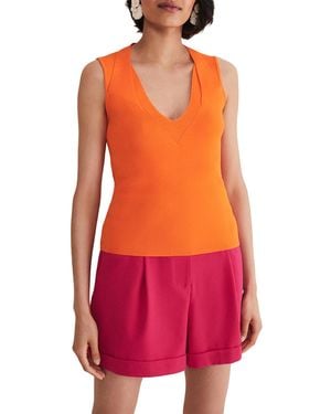 Phase Eight Scarlett Knitted Sleeveless Top - Red