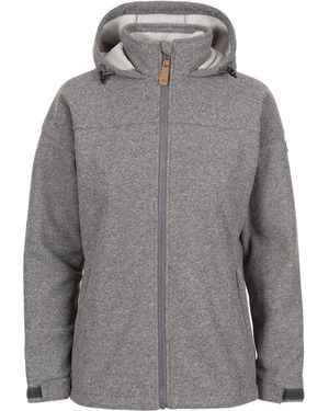 Trespass Rosa Hooded Full Zip Casual Jumper - Grey