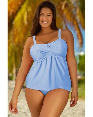Everyday the Label Full Size Adjustable Strap Tankini Set - Blue