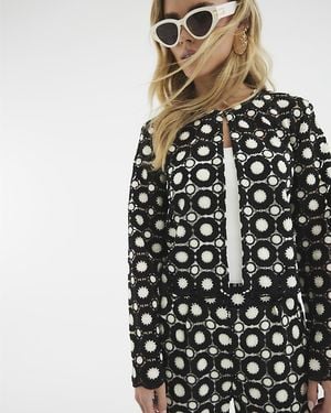 River Island Jacket Petite Crochet Short - White