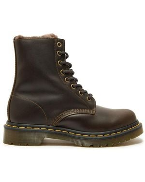 Dr. Martens Dr 1460 Serena Faux Fur-Lined Leather Boots - Brown