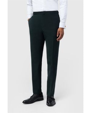 Ted Baker Flat Fronted Slim Fit Suit Trousers - Black