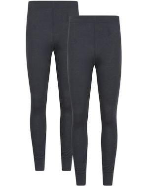 Mountain Warehouse 'Talus' Base Layer Trousers Isotherm Quick Dry Breathable Gym Trousers - Grey