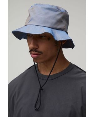 BoohooMAN Iridescent Boonie Bucket Hat - Grey