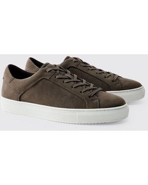 BoohooMAN Faux Suede Trainer - Multicolour