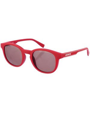 Lacoste Oval Shaped Acetate Sunglasses L3644S - Red