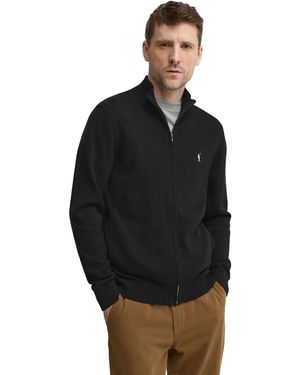 POLO CLUB Full Zip Cardigan Pullover13 - Black
