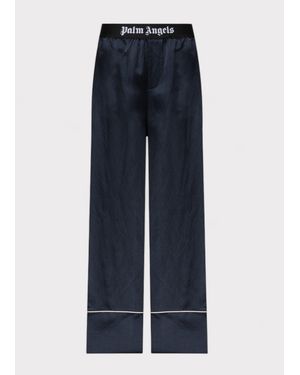 Palm Angels Satin Pyjama Bottoms - Blue