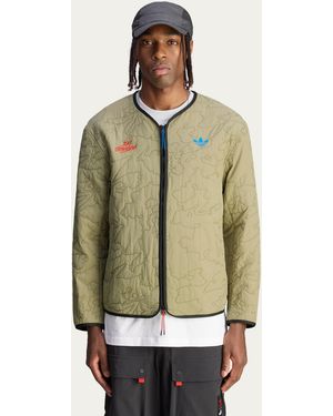 adidas Originals 100 Thieves Quilted Liner Jacket - Green