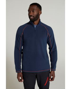 Mountain Warehouse 'Ashbourne' Fleece Jacket Half Zip Mid Layer Jumper - Blue
