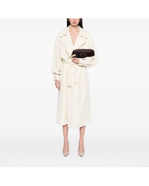 Loewe Pre-Owned Nubuck Anagram Clutch - White