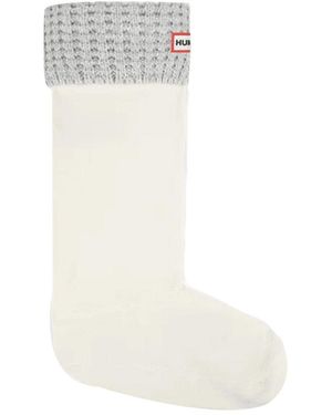 HUNTER Waffle Boot Socks - White