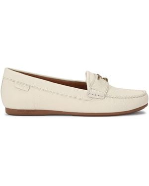 Kurt Geiger Leather Greenwich Moccasin Loafers - Natural