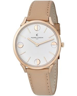 Pierre Cardin Pigalle Half Moon Watch Cpi.2011 Leather - Natural