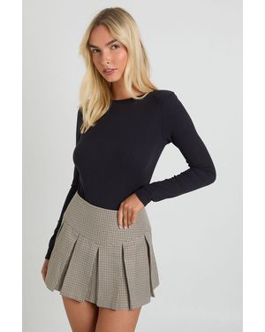 Boohoo Ultra Soft Long Sleeve Bodysuit - Blue