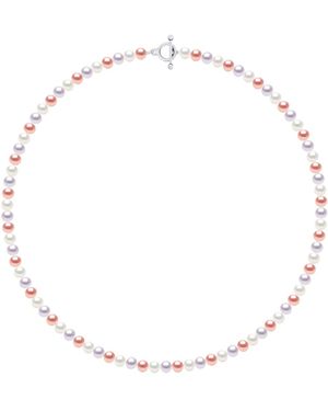 Ateliers Saint Germain Necklace Of Real Cultured Freshwater Pearls And Semi Round 6-7 Mm - Metallic