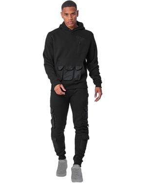 Soulstar Soul Star Hoodie & Jogger Tracksuit Set - Black