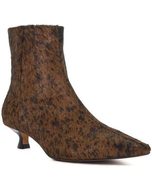 Dune Dune Odore Leder Tan Hoge Enkellaarsjes - Bruin