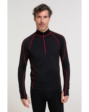 Mountain Warehouse 'Asgard' Base Layer Top Zip Neck Collar Skiing Winter Jumper Merino - Blue