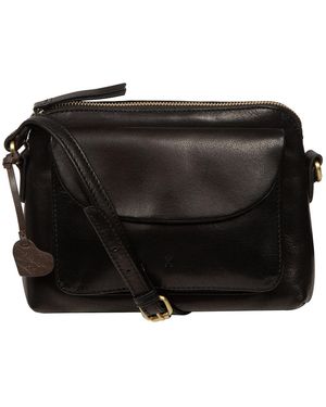 NiNa Amora 'Estella' Leather Cross Body Bag - Black