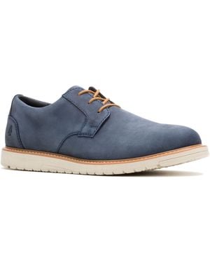 Hush Puppies Jenson Oxford Leren Navy Veterschoenen - Blauw