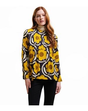 Regatta Regtta Orla Kiely Long Sleeve Lightweight Blouse Top - Yellow