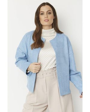 Jayley Faux Suede Jacket - Blue