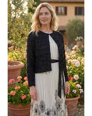 Roman Textured Edge To Jacket - Black