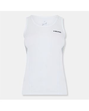 Head Scoop Neck Slim Fit Jersey Tank - White