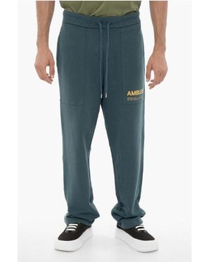 Ambush Fleece Katoenen Workshop-Joggingbroek Met Trekkoord - Blauw