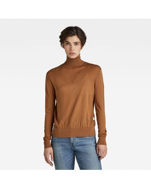 G-Star G-Star Raw Core Roll Neck Knit - Blue